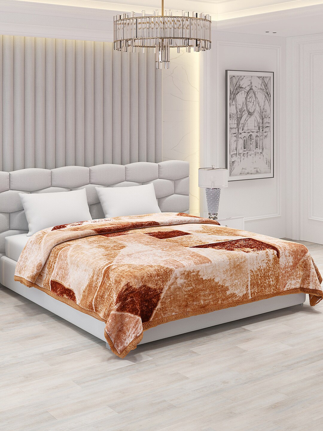 

Monte Carlo Brown & White 1000 GSM Heavy Winter Double Bed Blanket