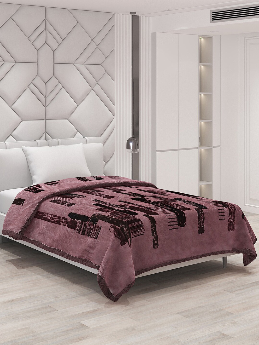 

Monte Carlo Everest Purple & Brown 1000 GSM Heavy Winter Single Bed Blanket