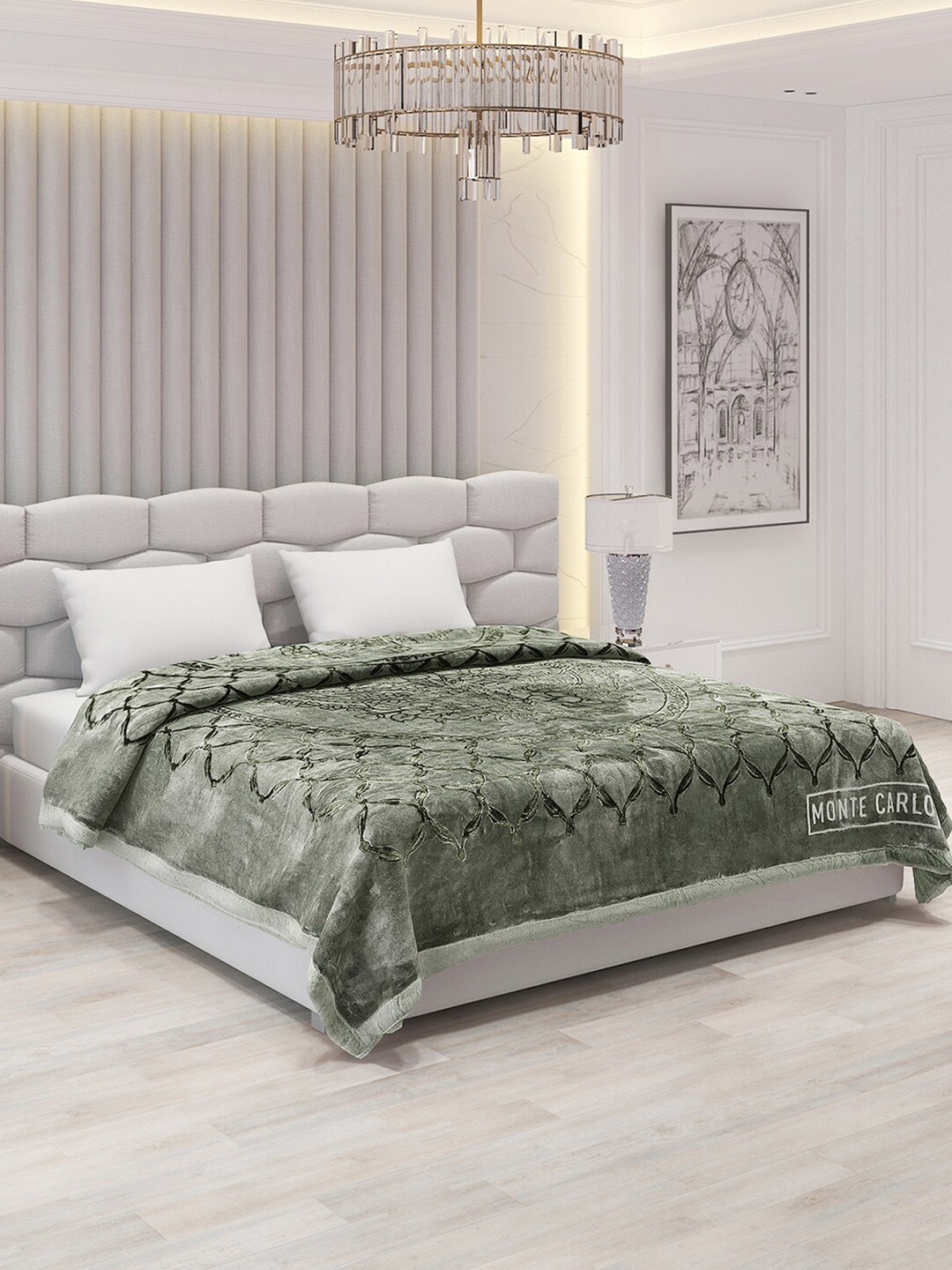 

Monte Carlo Green & Black Floral Heavy Winter Double Bed Blanket