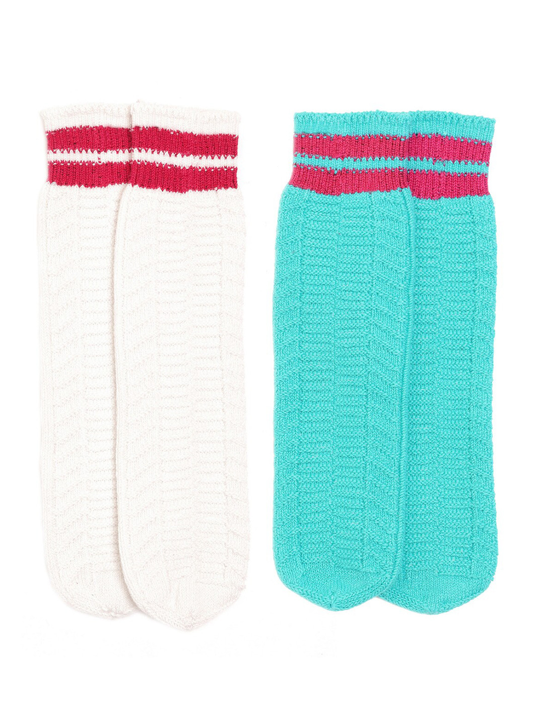 

Bharatasya Girls Pack Of 2 Above Ankle-Length Cotton Socks, White