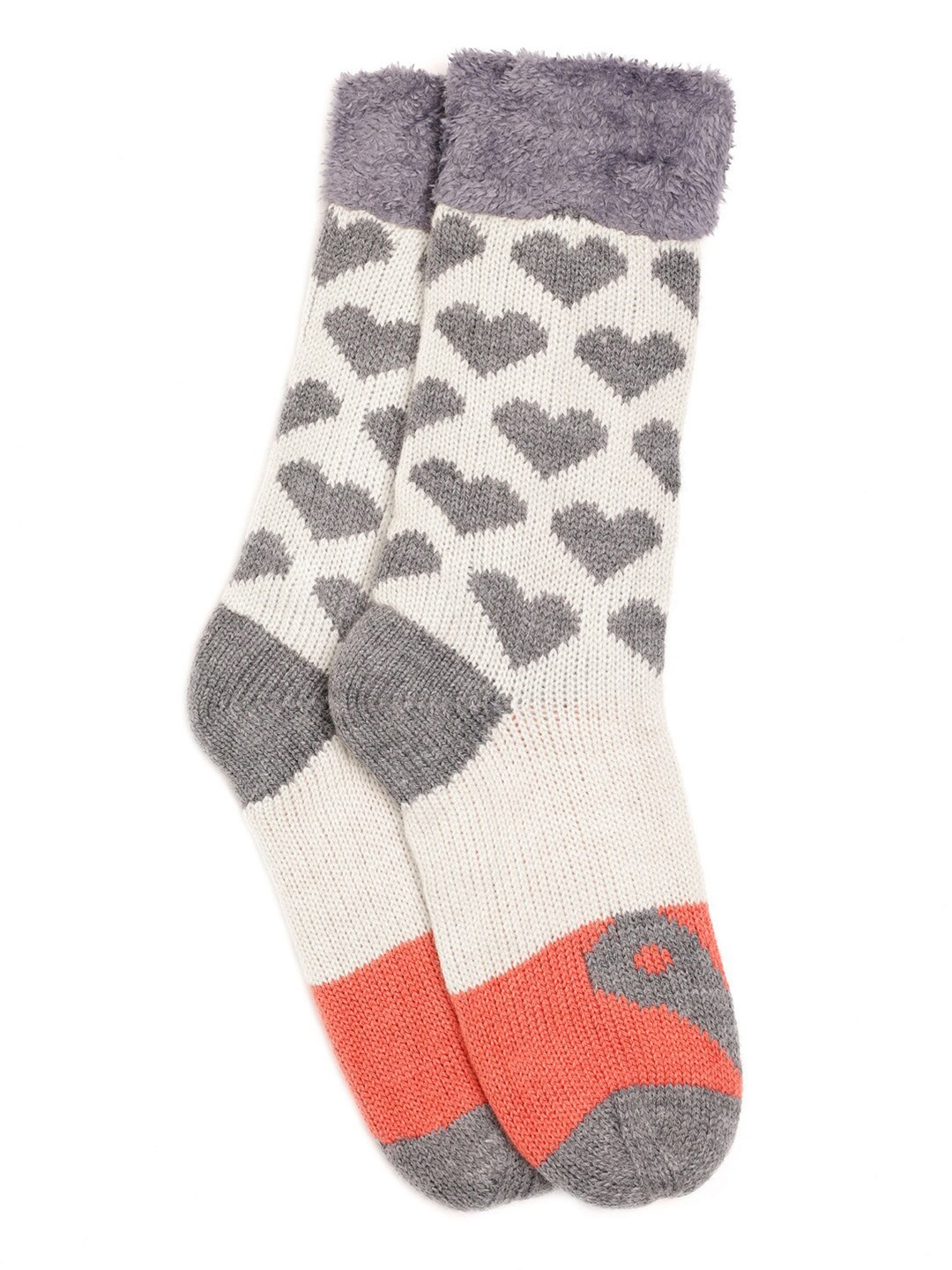 

Bharatasya Girls Knitted Calf Length Socks, Grey