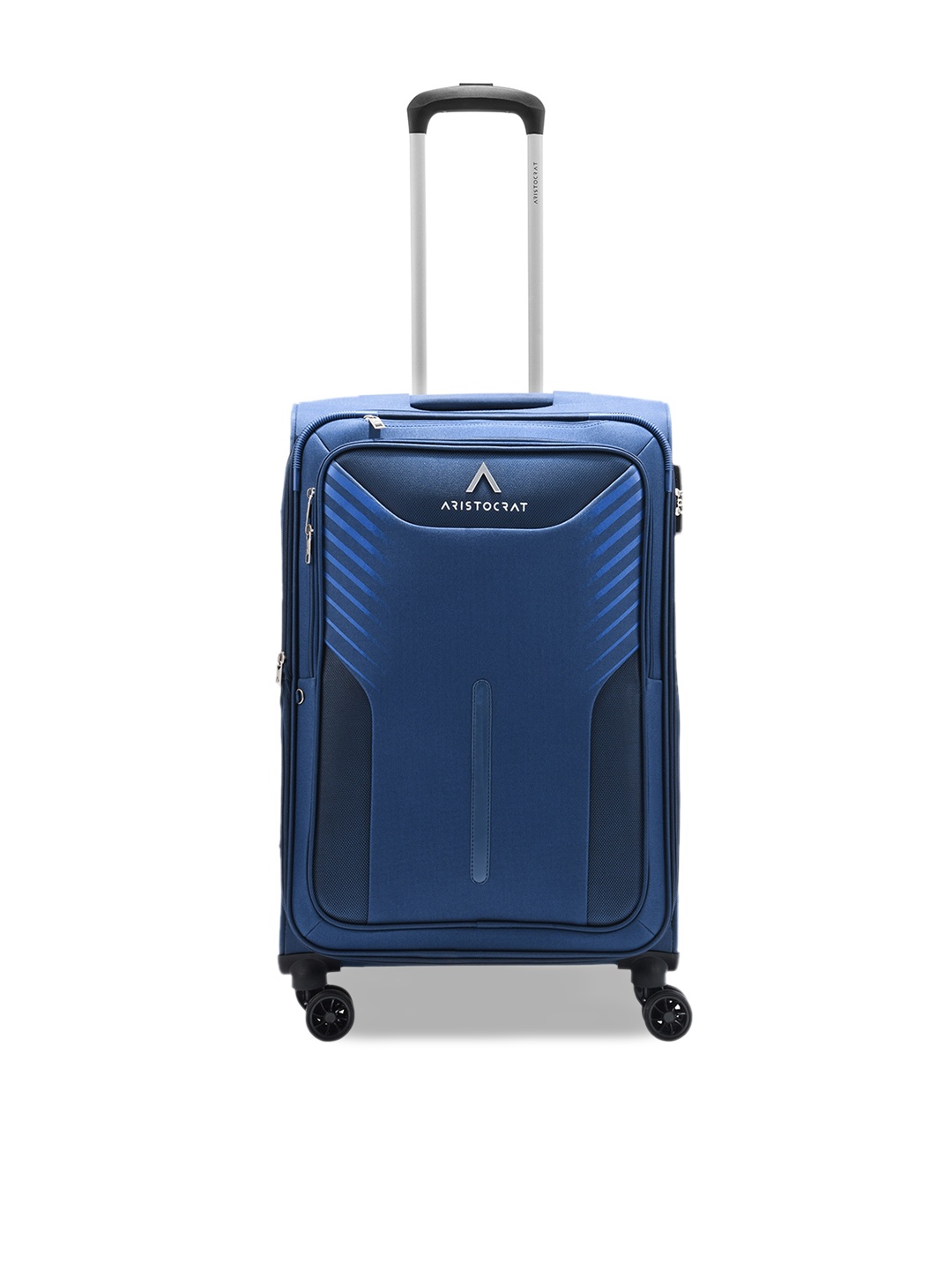 

Aristocrat Textured Swiss Medium Trolley Bag, Blue