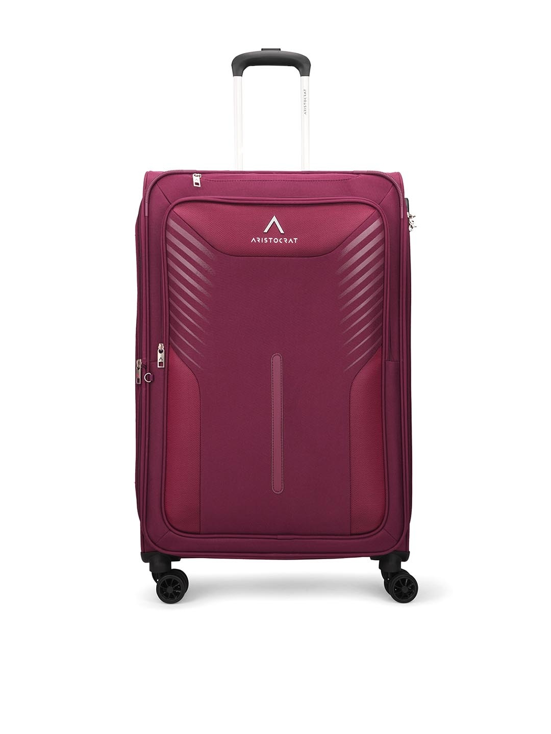 

Aristocrat Textured Soft-Sided Trolley Suitcases, Maroon