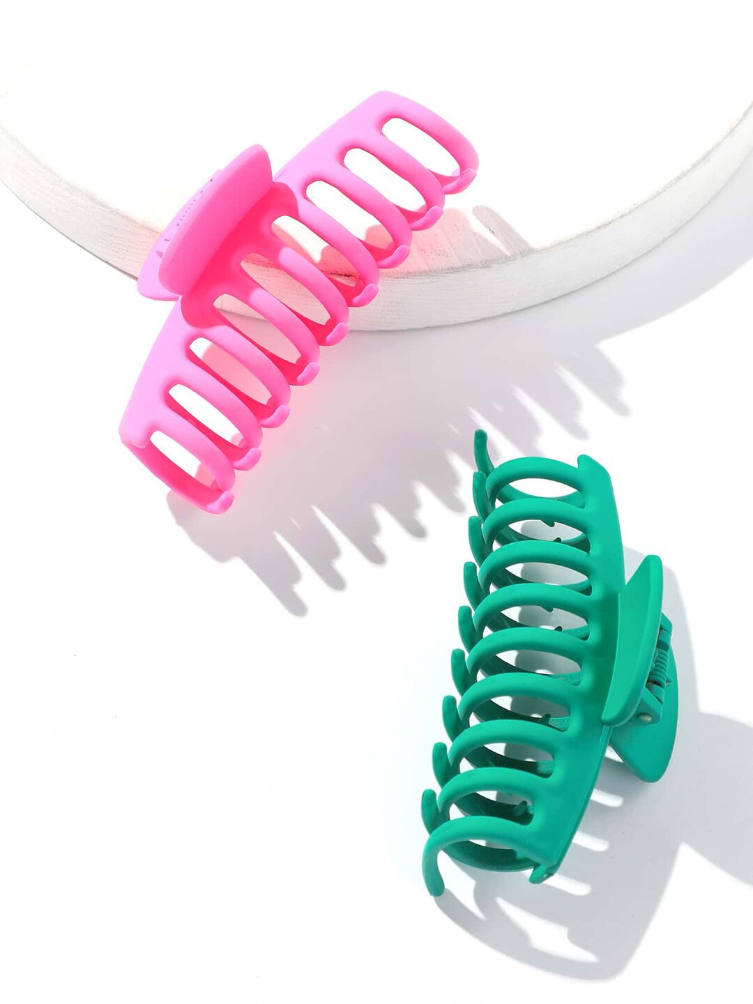 

VAGHBHATT Set of 2 Claw Clip, Pink
