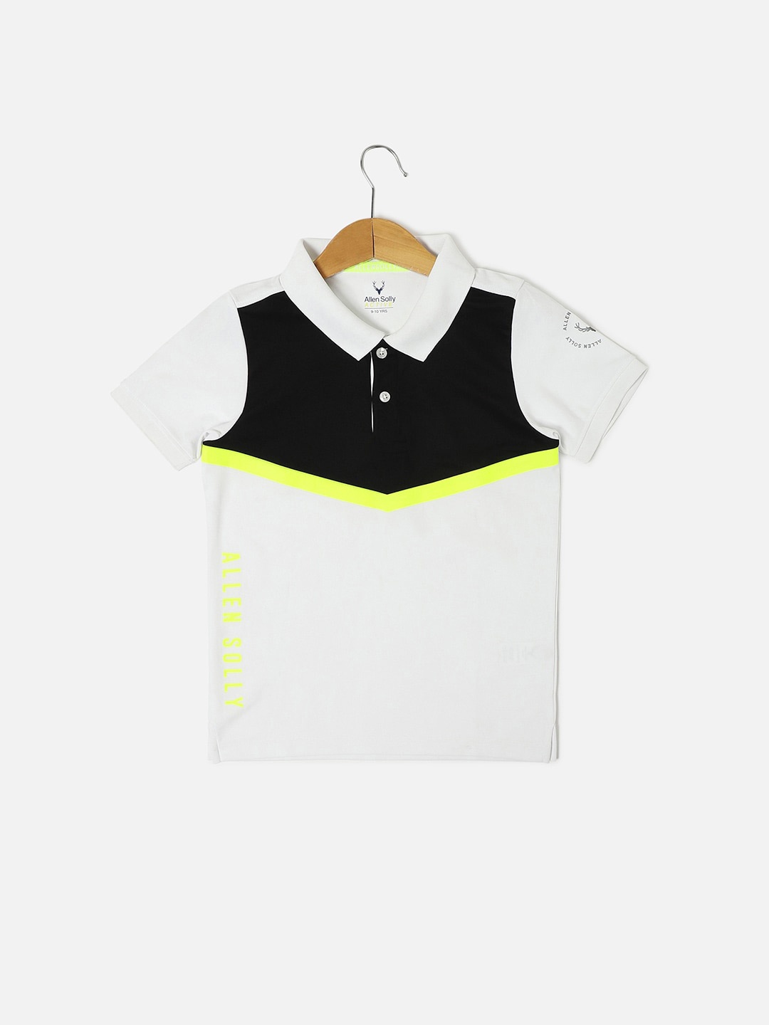 

Allen Solly Junior Boys Colourblocked Polo Collar Pure Cotton T-shirt, White