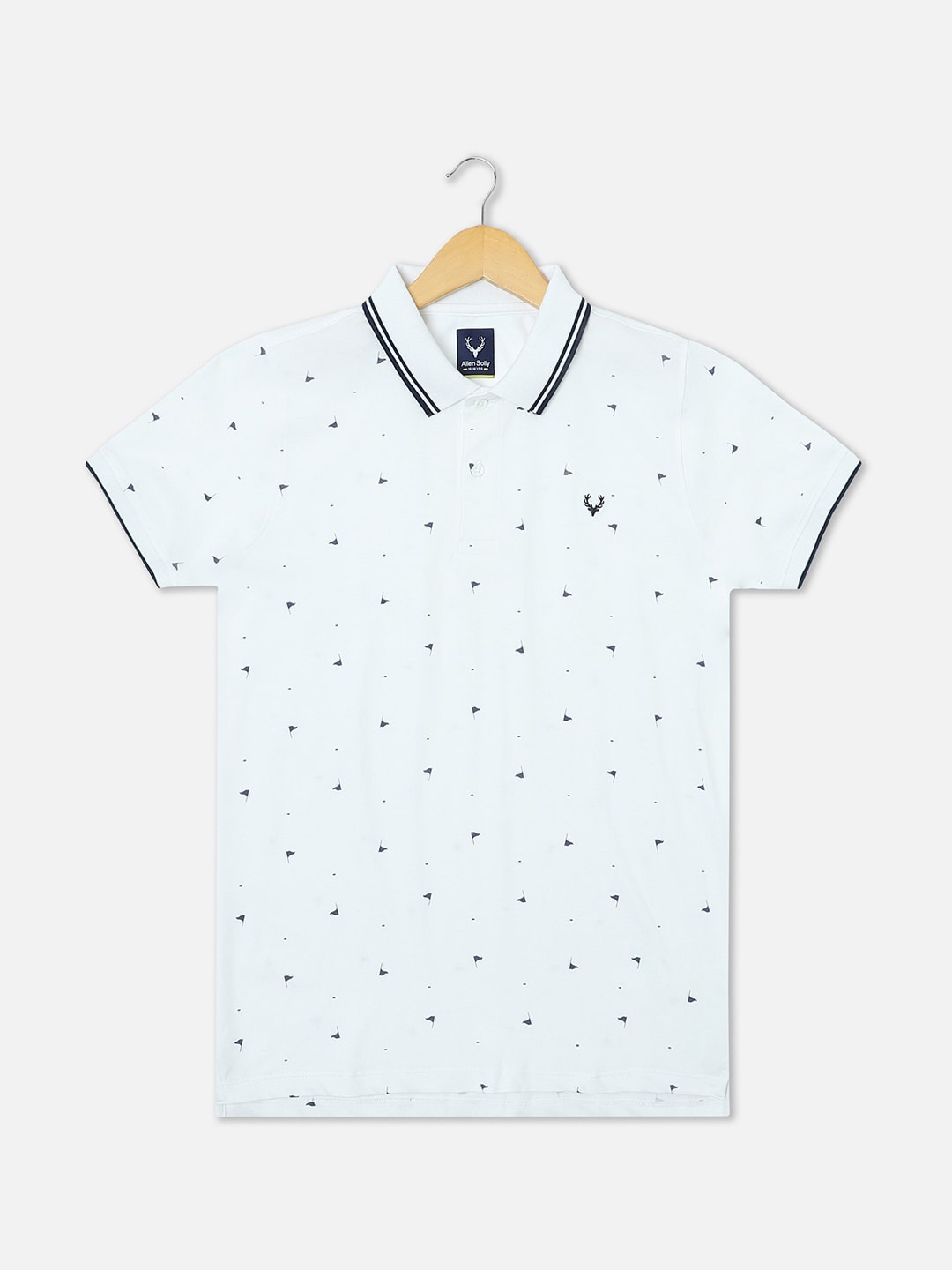 

Allen Solly Junior Boys Conversational Printed Polo Collar Cotton T-shirt, Blue