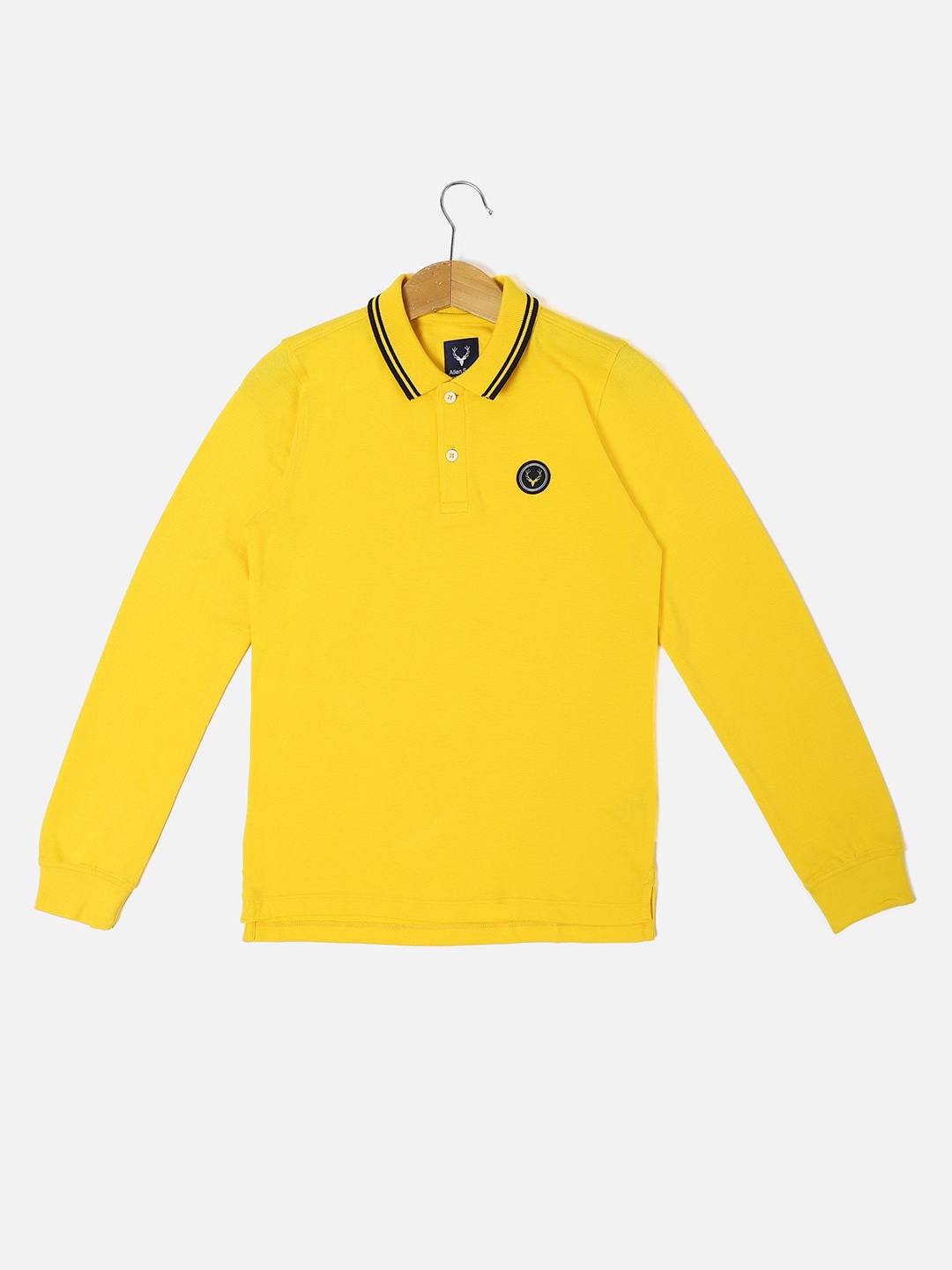 

Allen Solly Junior Boys Polo Collar Long Sleeves Pure Cotton T-shirt, Yellow