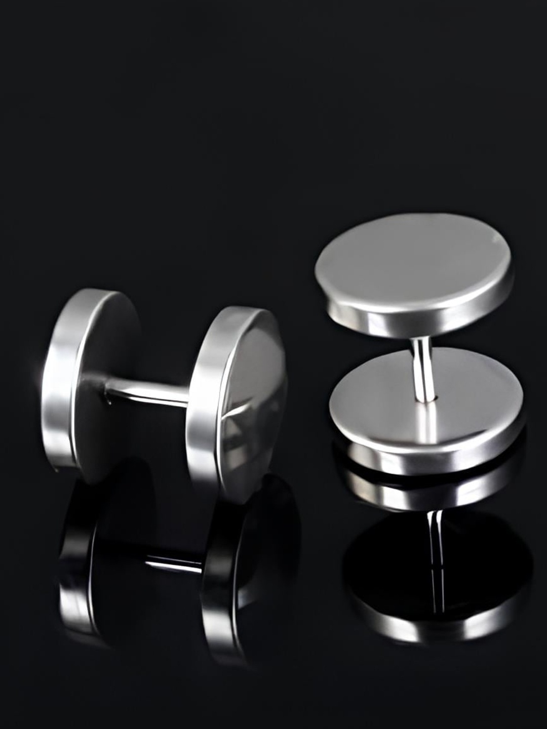 

KARISHMA KREATIONS Set Of 3 Contemporary Stud Earrings, Silver