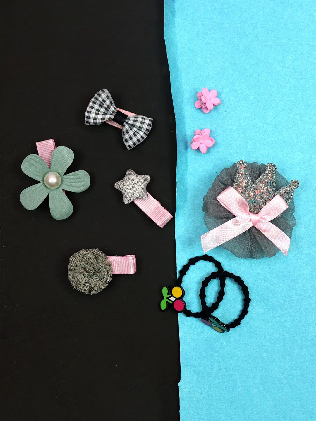 

Krelin Girls Set Of 9 Hair Accessory Set, Green