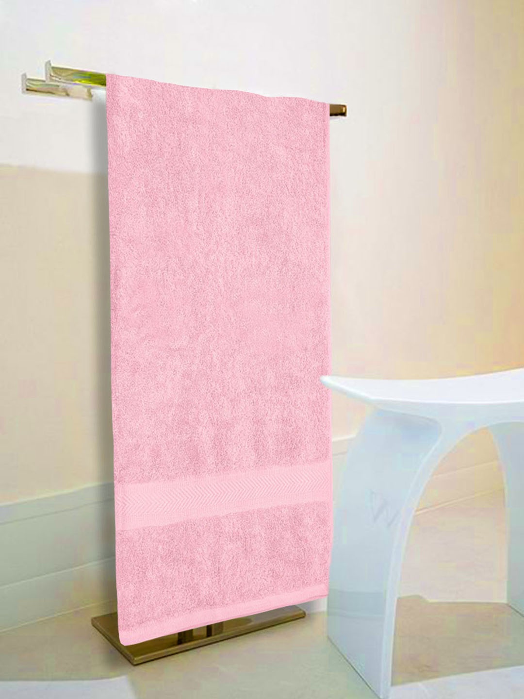 

NICKSUN 6 Pcs Pink Pure Cotton Extra Soft Towel Set