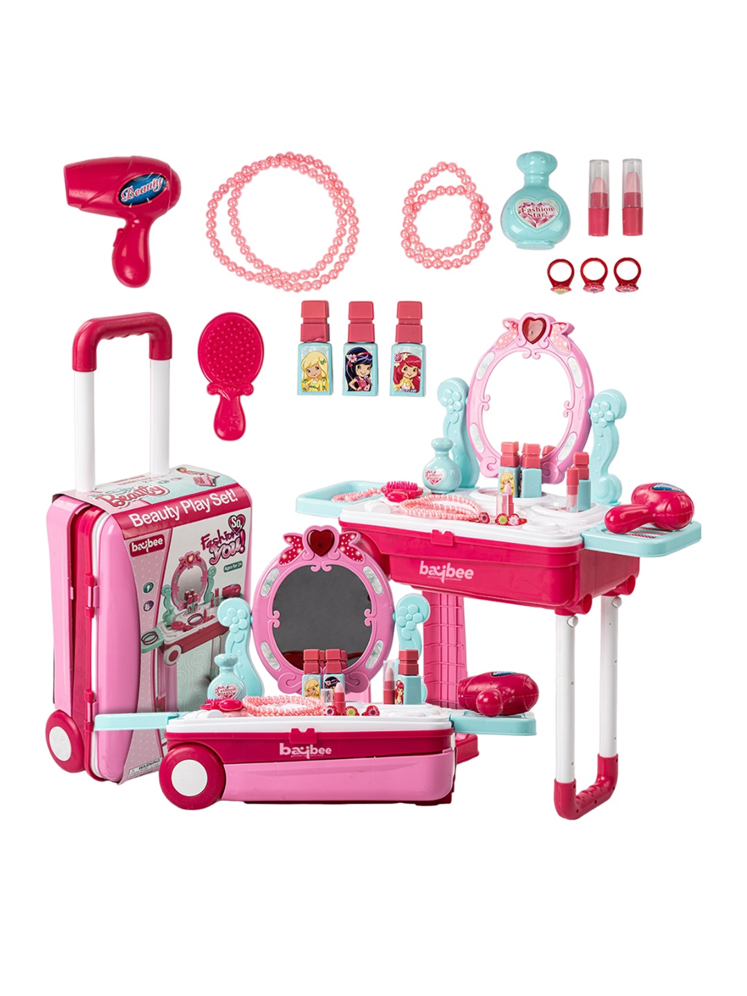 

BAYBEE Kids 3 In 1 Beauty Set Toys, Pink