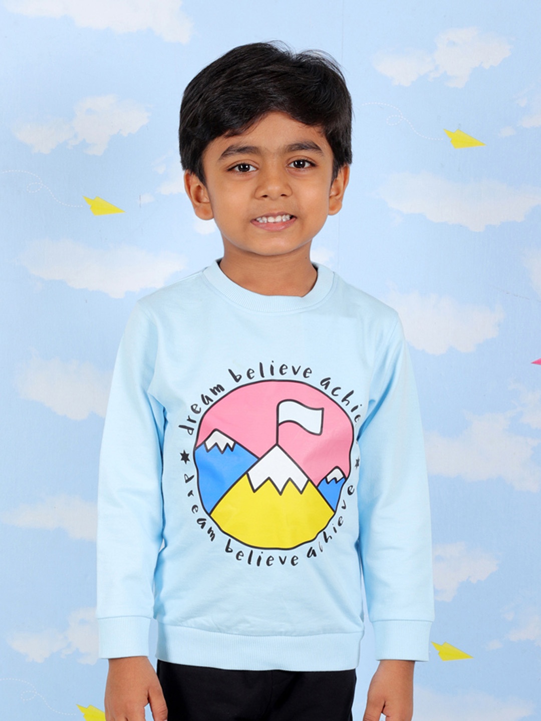 

The Mom Store Kids Graphic Printed Sweatshirt, Blue