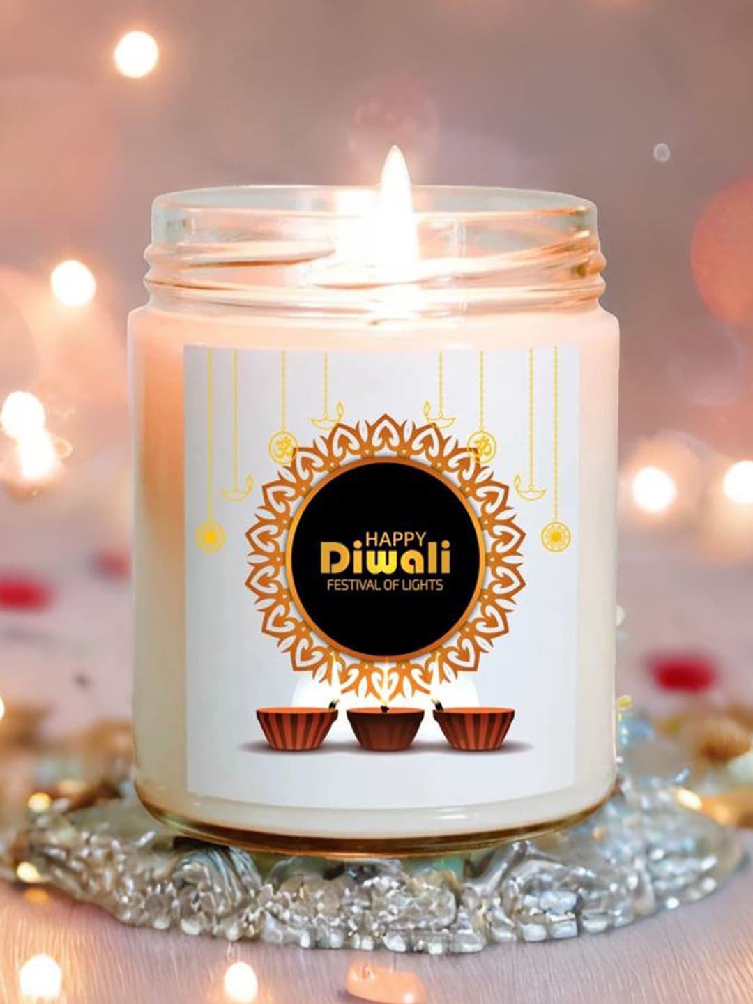 

Aromatic Fables White Refreshing Lemongrass Scented Glass Jar Candle