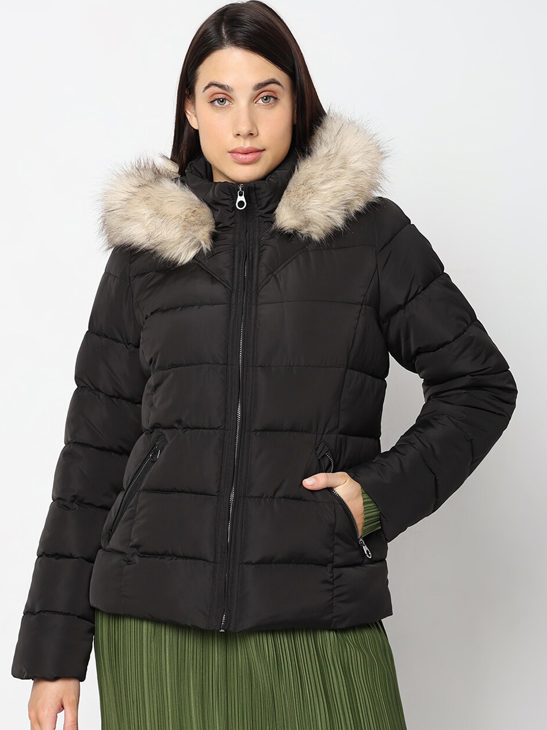 

Vero Moda Hooded Puffer Jacket, Black