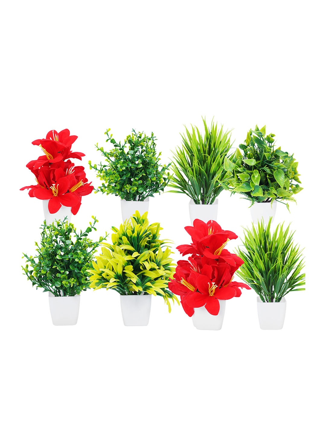 

Dekorly Red 8-Pieces Artificial Flowers and Plants