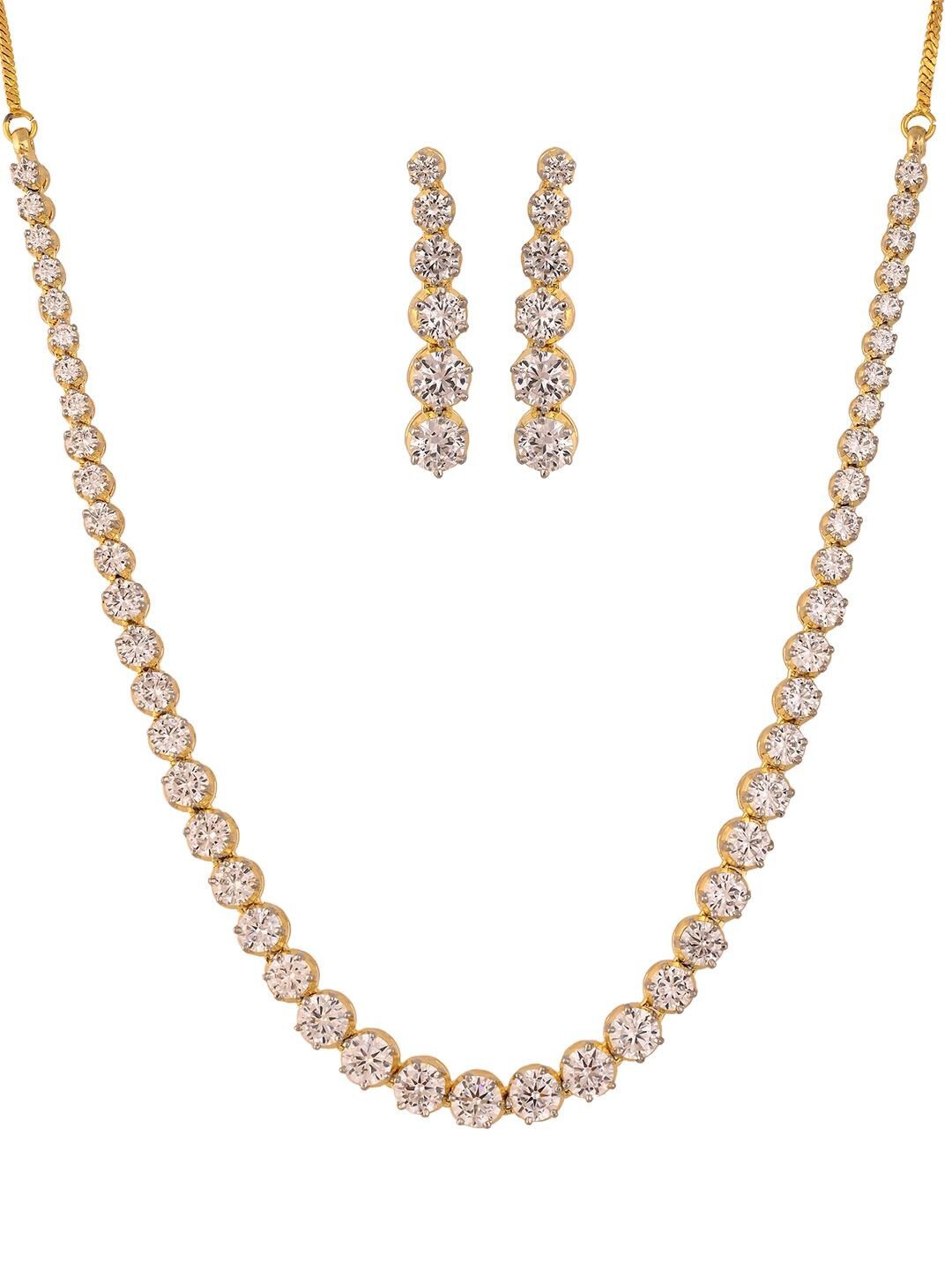 

RATNAVALI JEWELS Gold Plated Jewellery Set