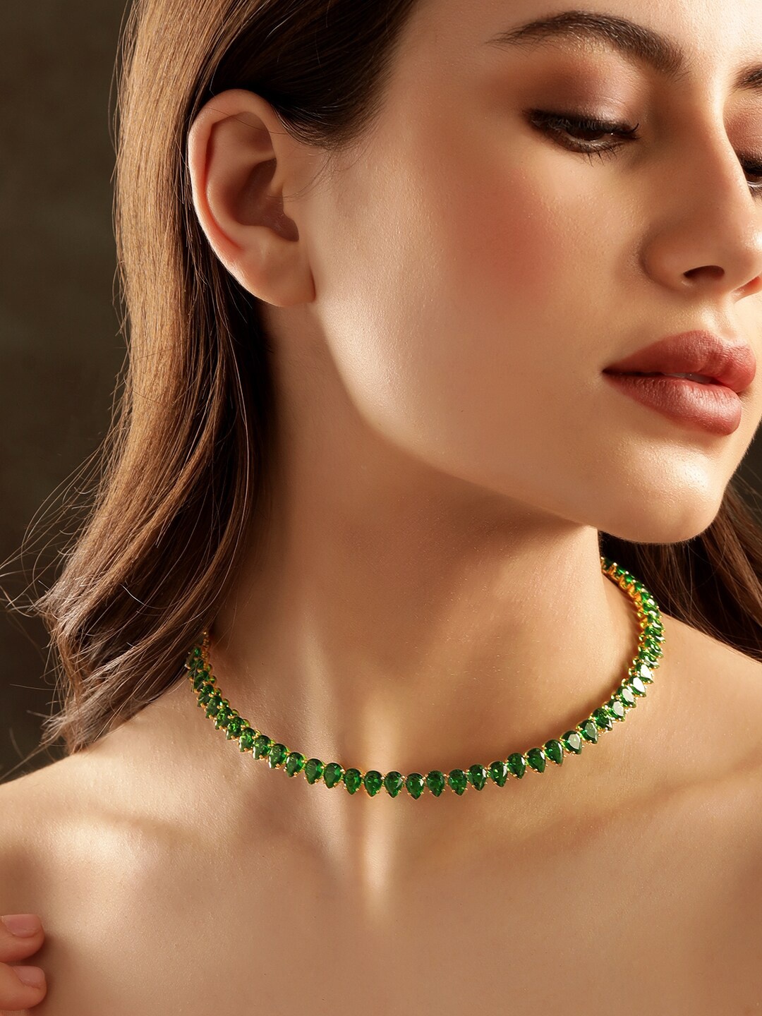 

Rubans Gold Plated Choker Necklace