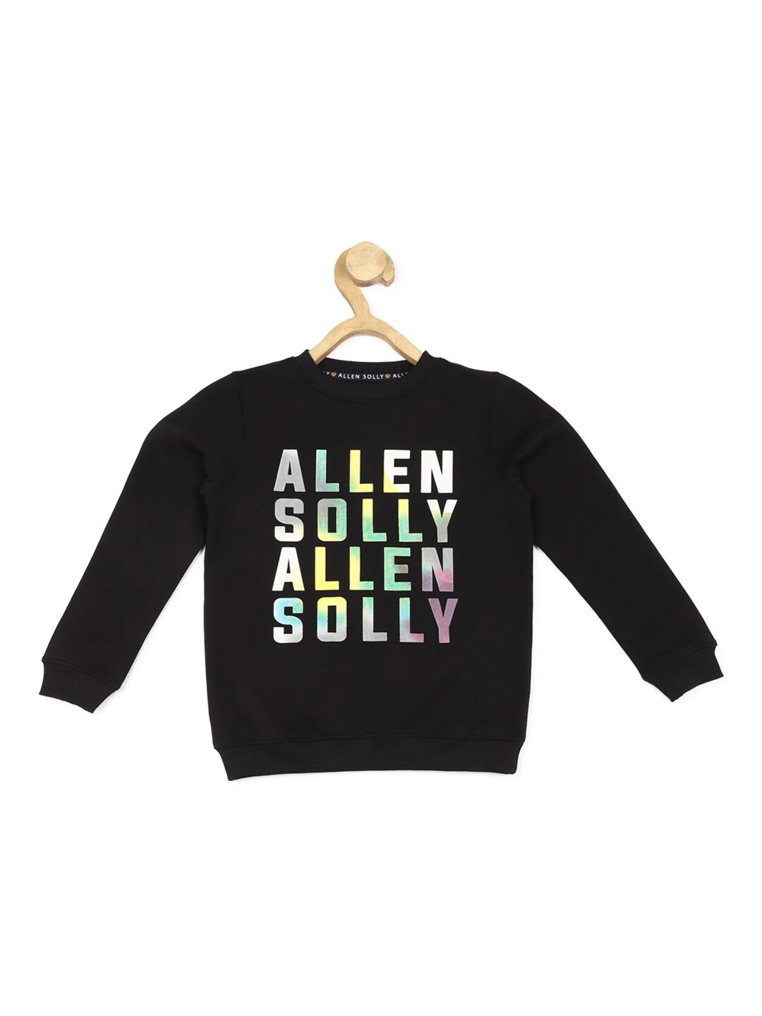 

Allen Solly Junior Boys Typography Printed Cotton Pullover Sweatshirt, Black