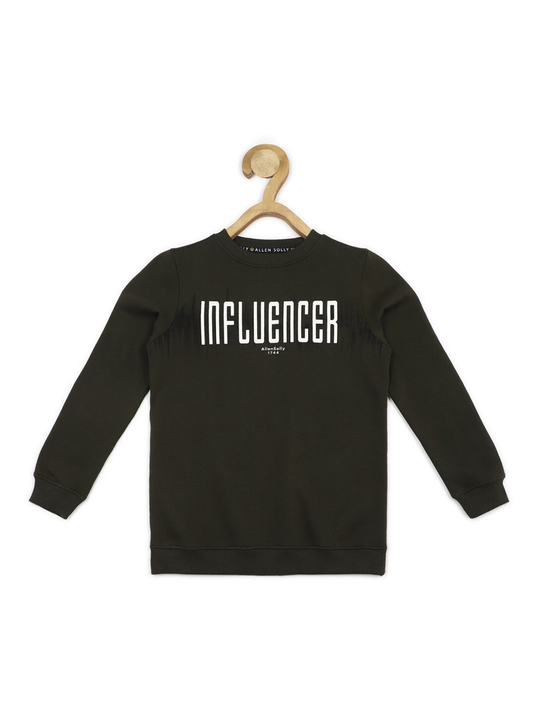 

Allen Solly Junior Boys Typography Printed Casual Pullover Sweatshirt, Black