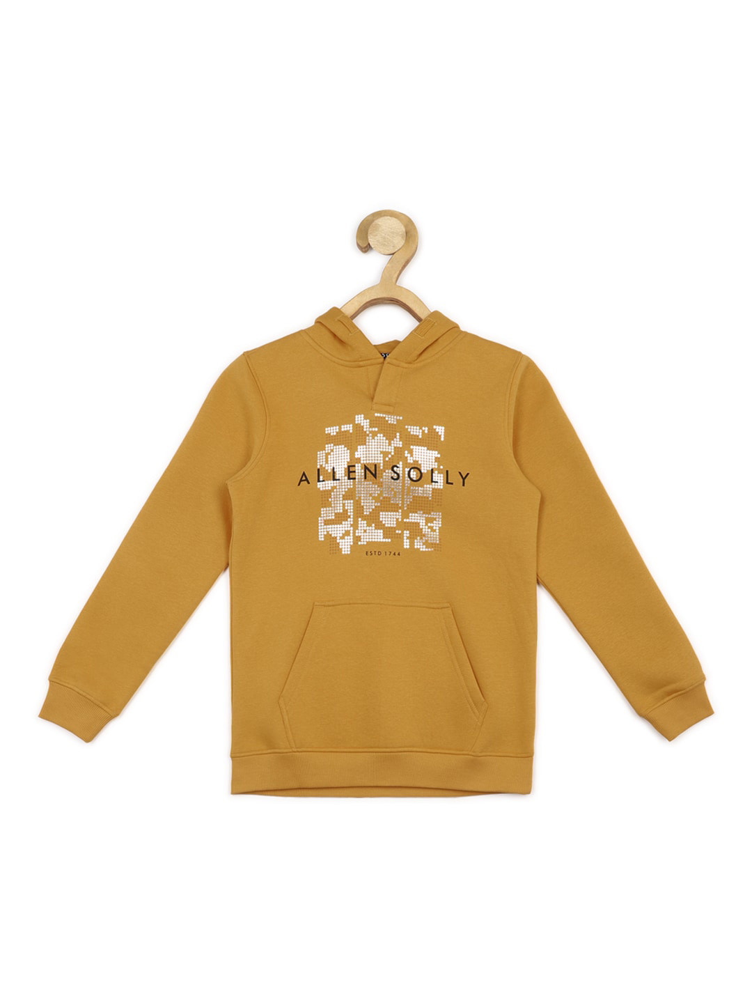 

Allen Solly Junior Boys Graphic Printed Hooded Pullover Cotton Sweatshirt, Yellow