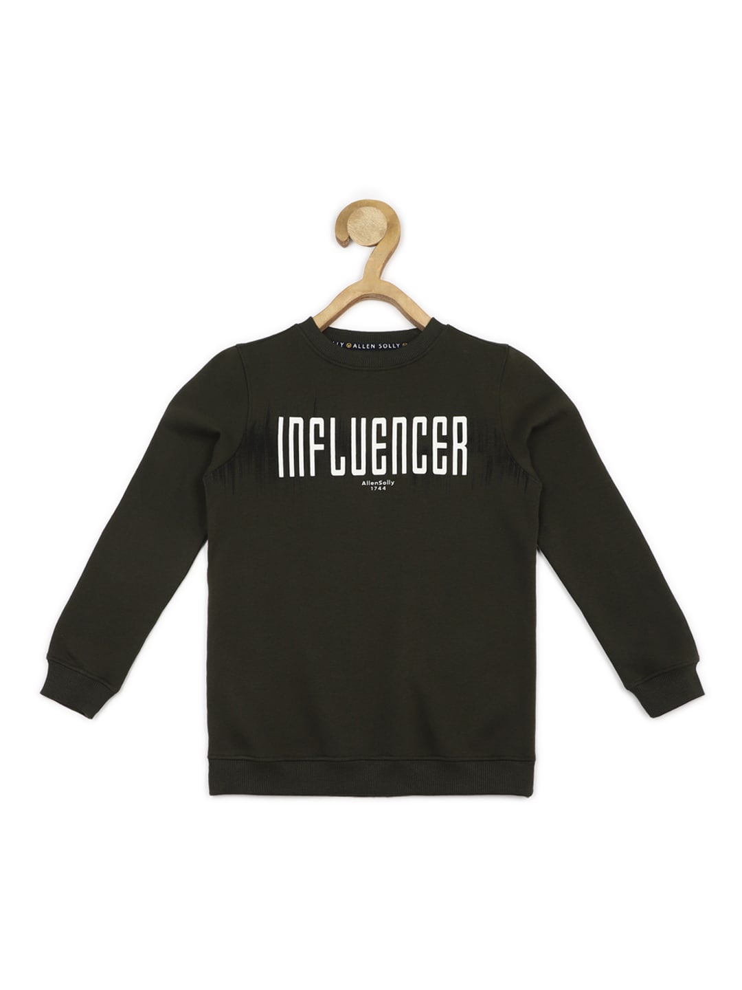

Allen Solly Junior Boys Typography Printed Pullover Sweatshirt, Black