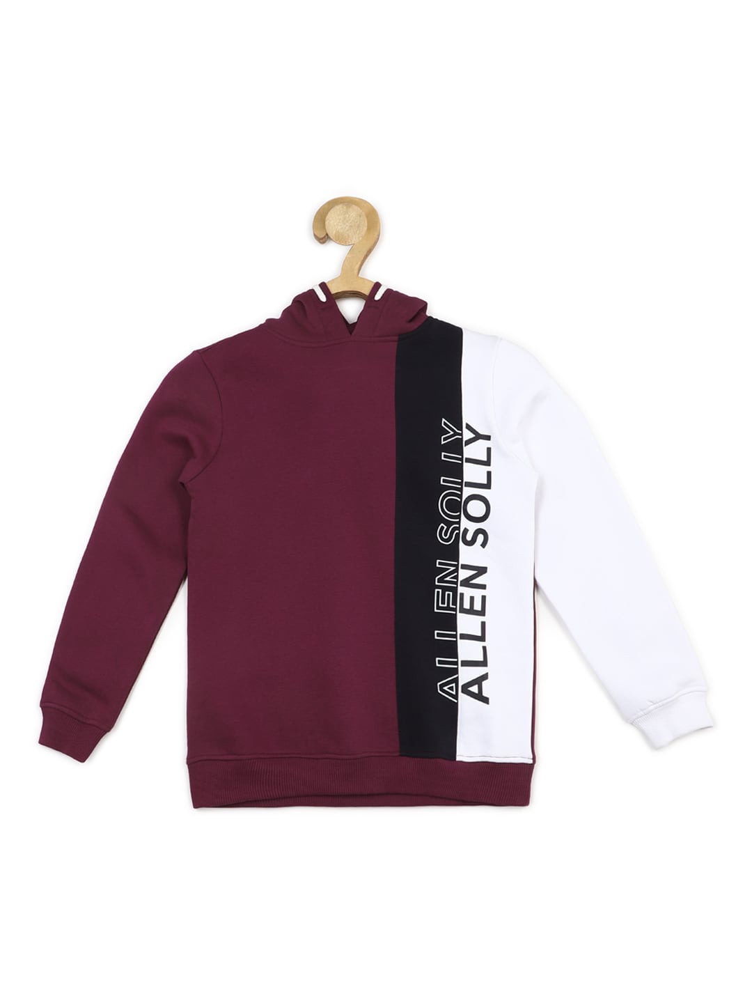 

Allen Solly Junior Boys Colourblocked Hooded Sweatshirt, Maroon