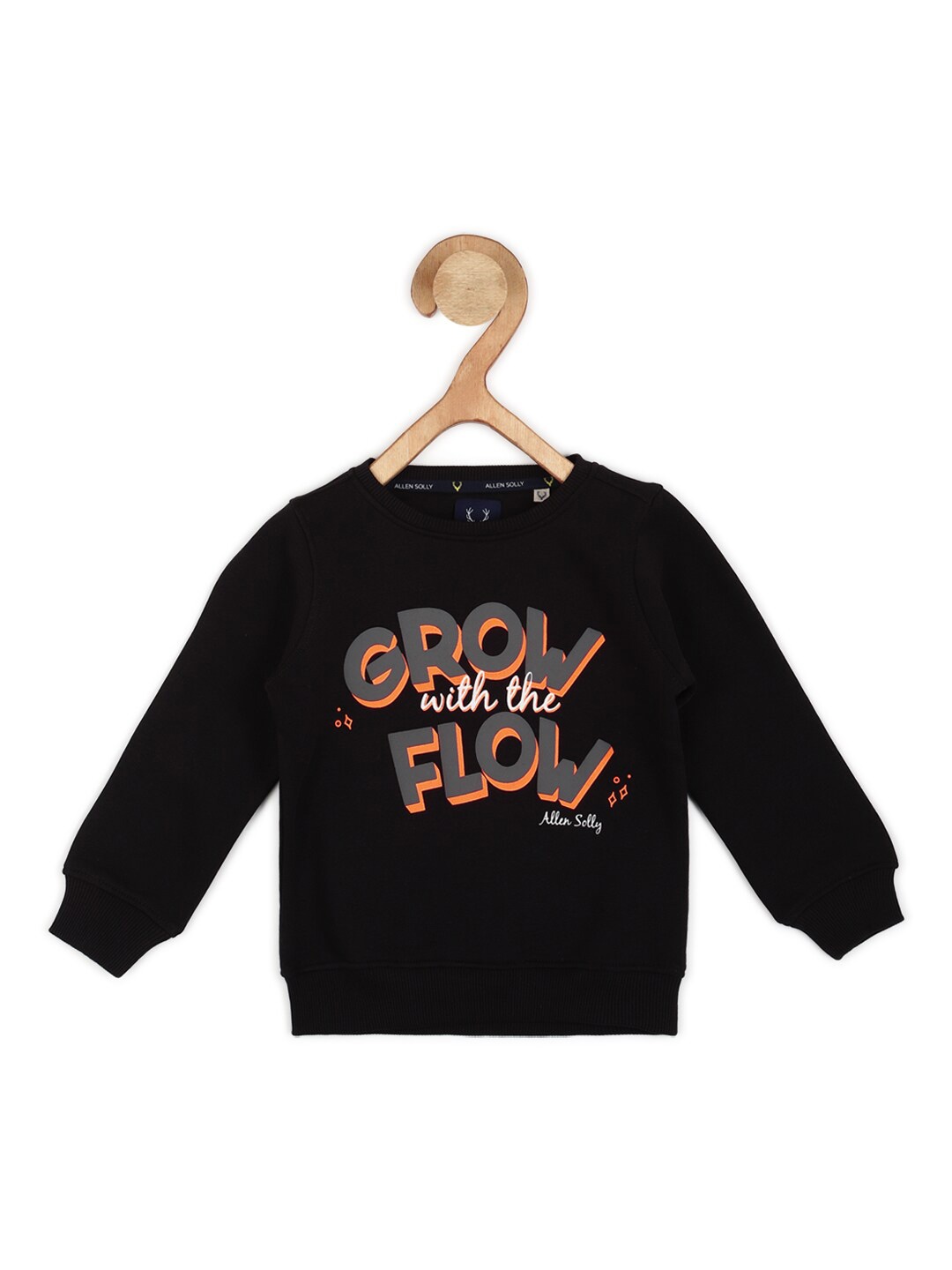 

Allen Solly Junior Girls Typography Printed Pullover Sweatshirt, Black
