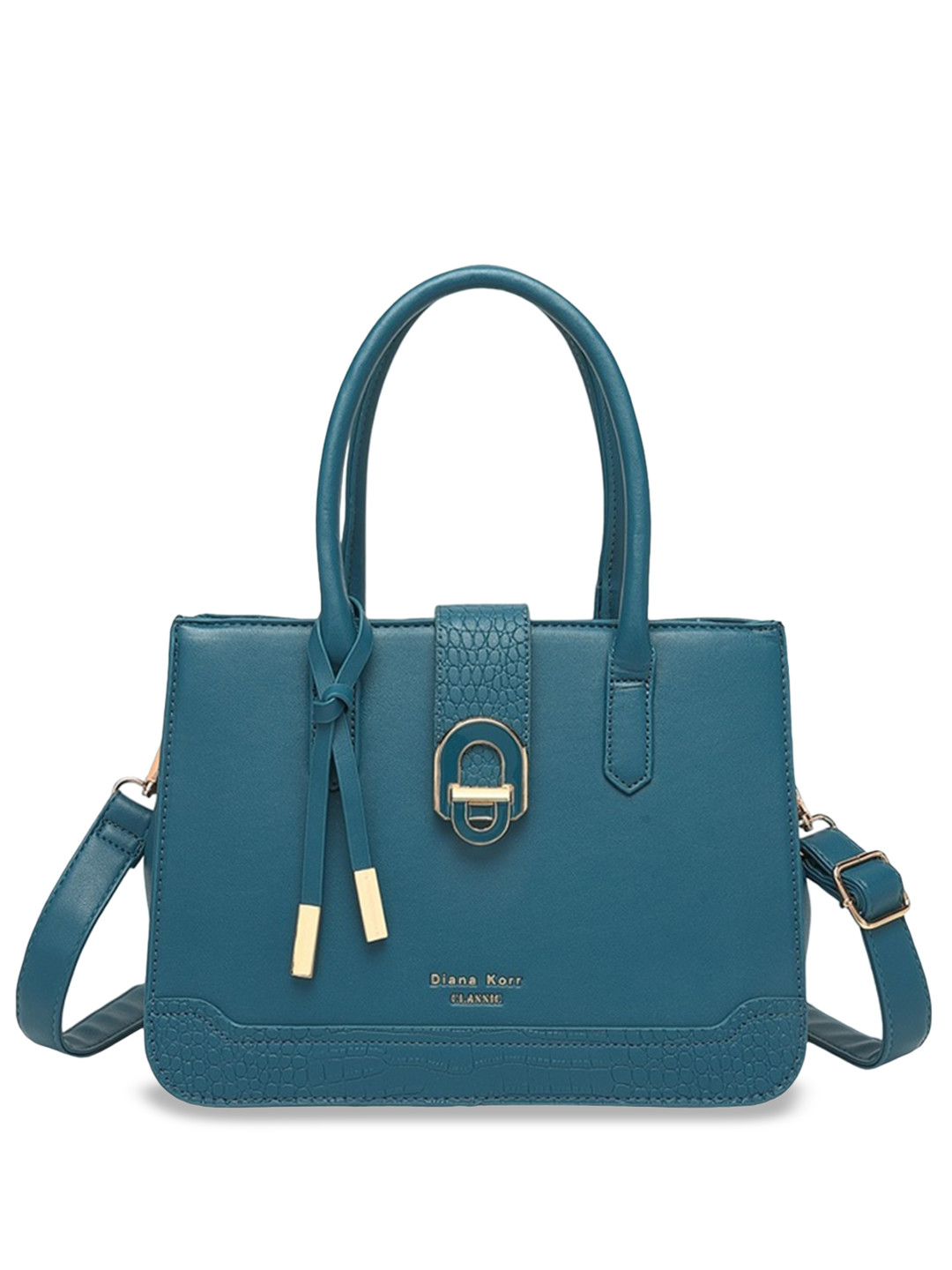 

Diana Korr Textured Structured Handheld Bag, Turquoise blue