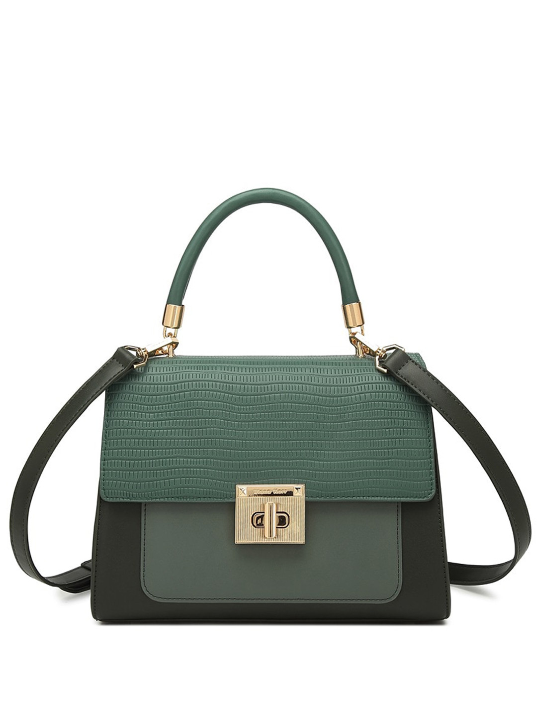 

Diana Korr Remi Emporio Textured Structured Satchel Bag, Olive