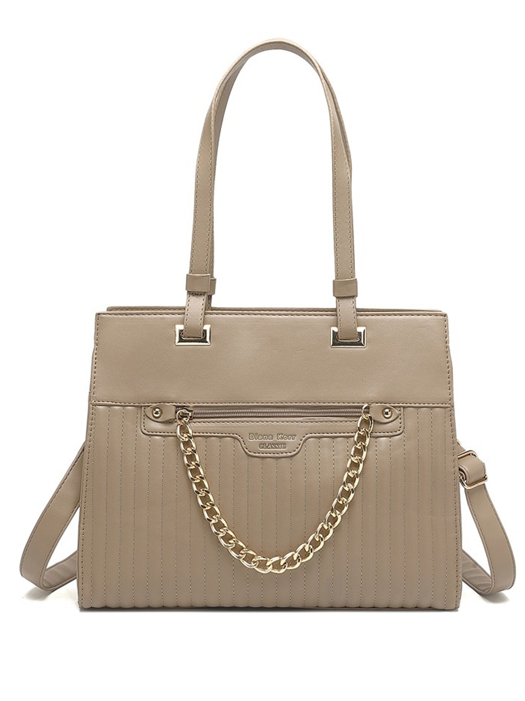 

Diana Korr Quilted Structured Shoulder Bag, Beige