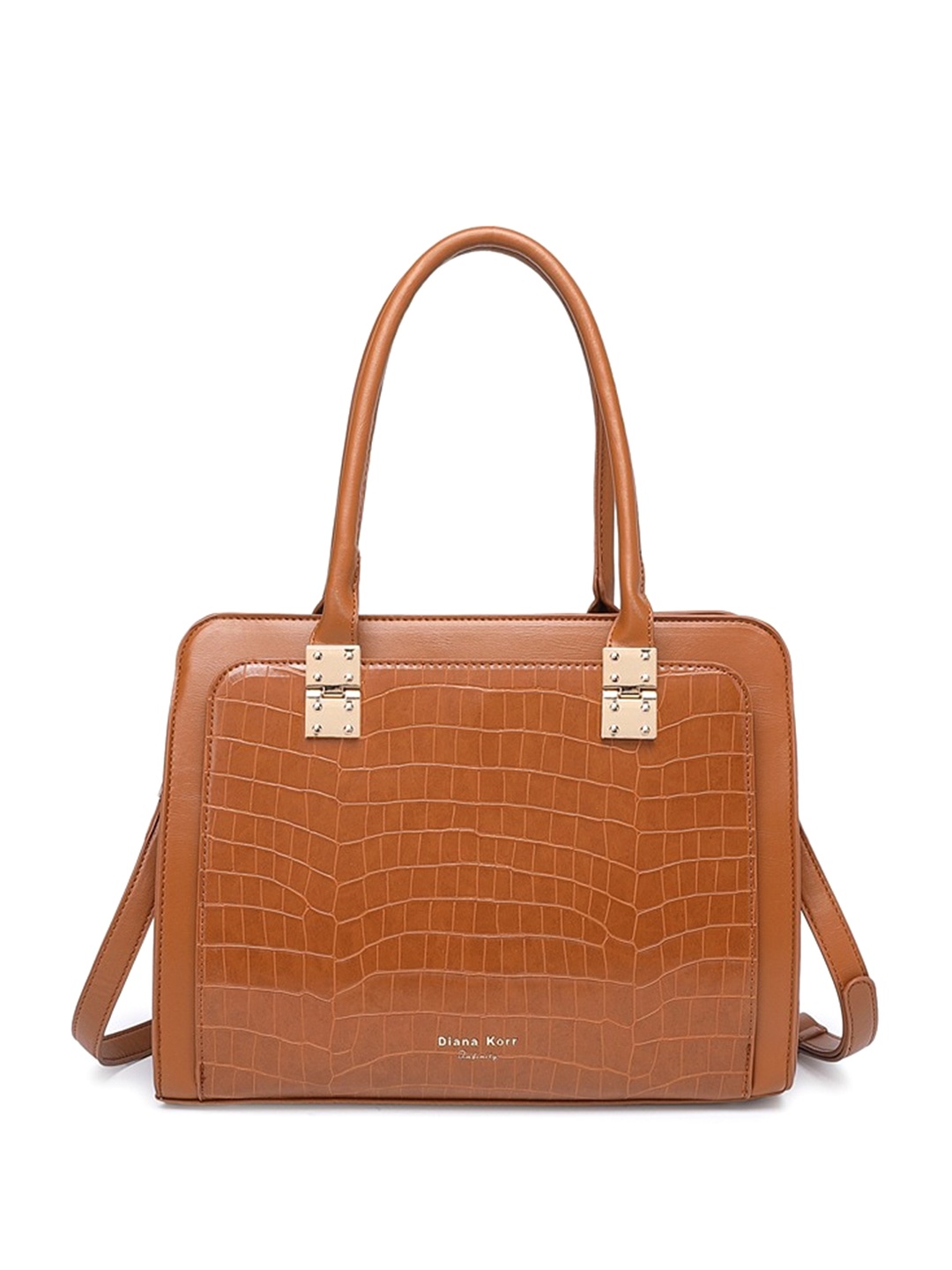 

Diana Korr Textured Structured Shoulder Bag, Brown