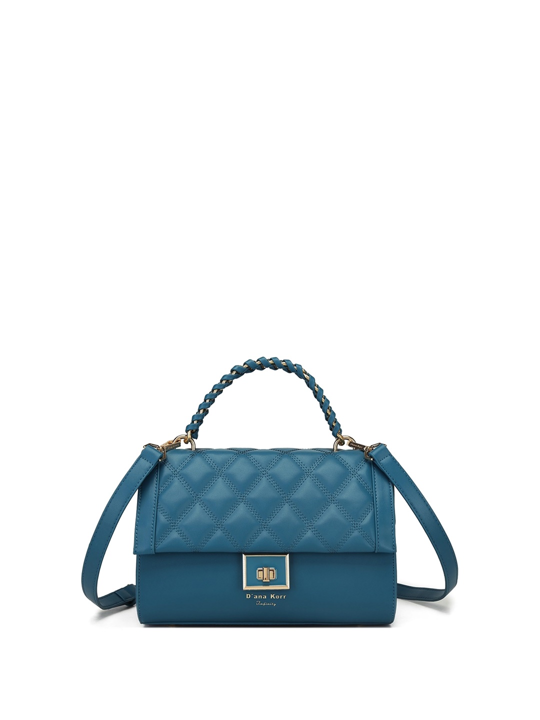 

Diana Korr Maddy Infinity Quilted Structured Satchel Bag, Blue
