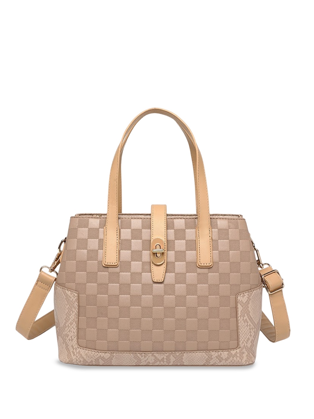 

Diana Korr Textured PU Bucket Shoulder Bag, Beige