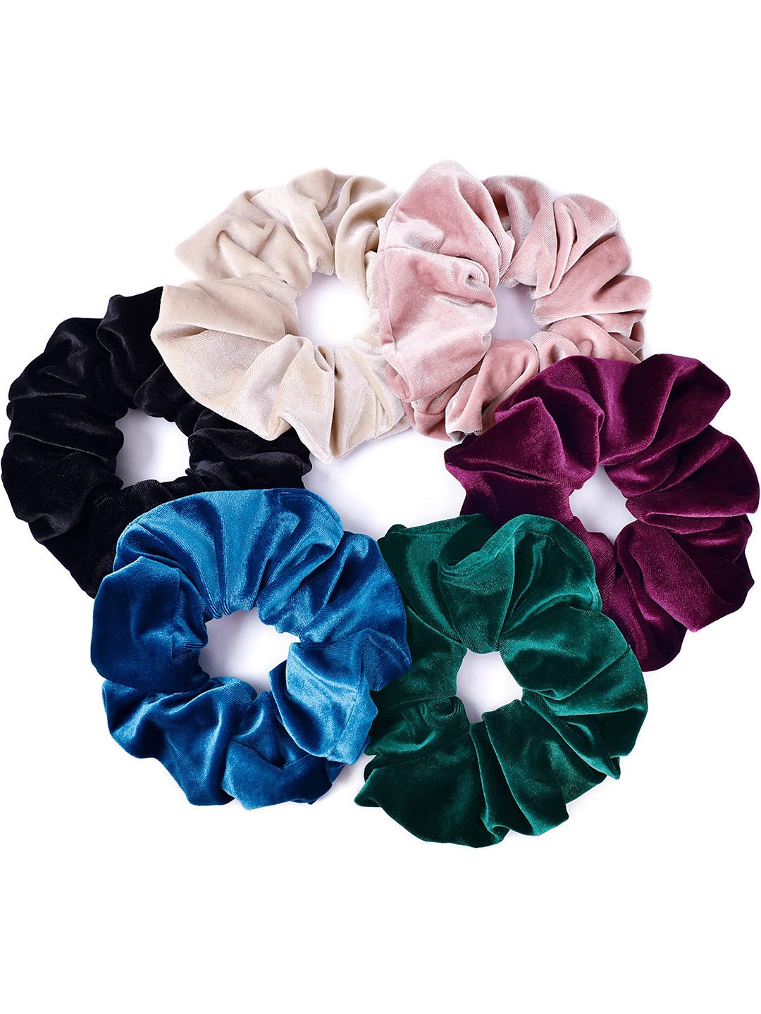

VAGHBHATT Set Of 6 Scrunchies, Blue
