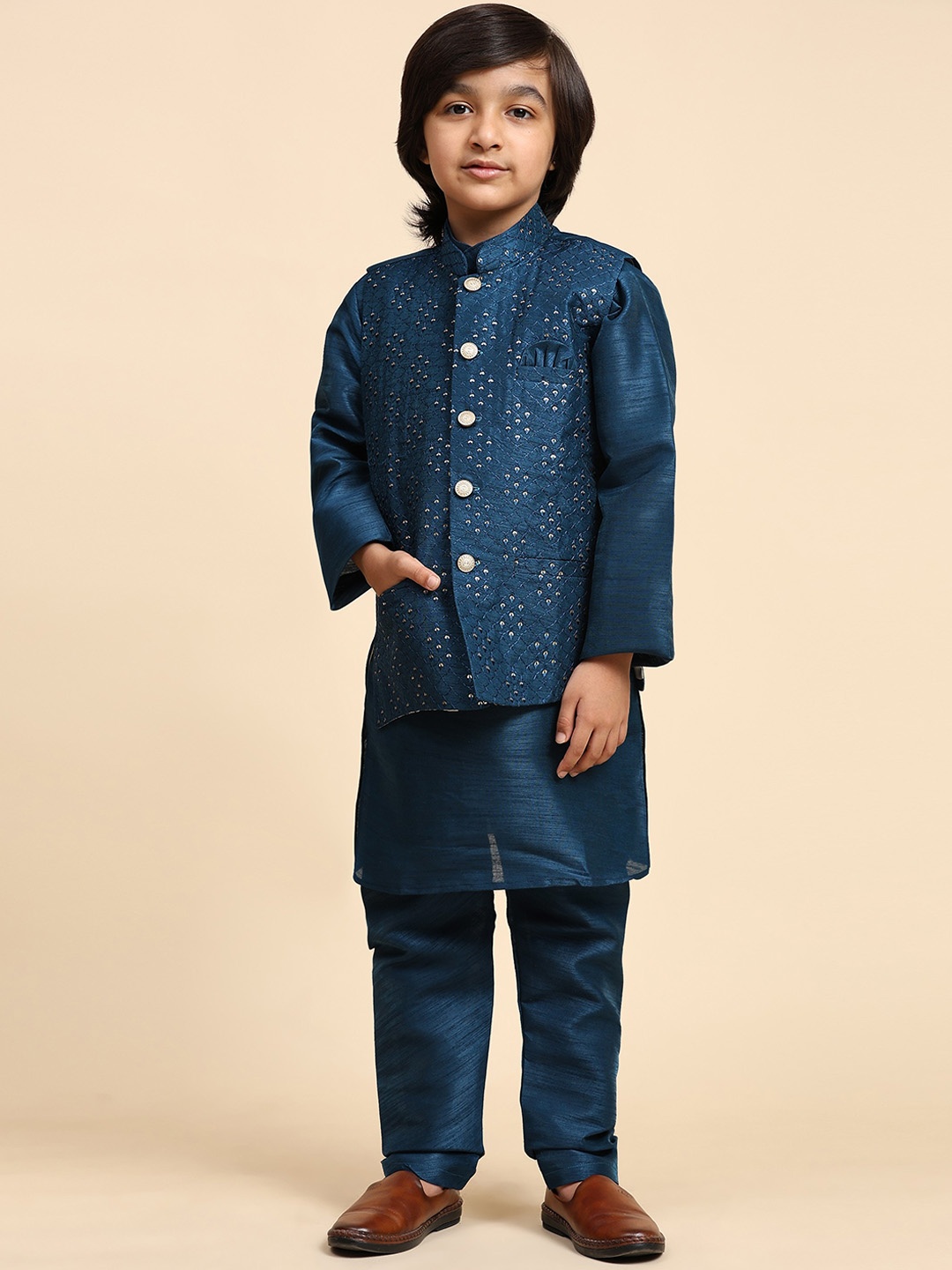 

Pro-Ethic STYLE DEVELOPER Boys Kurta with Pyjamas, Navy blue