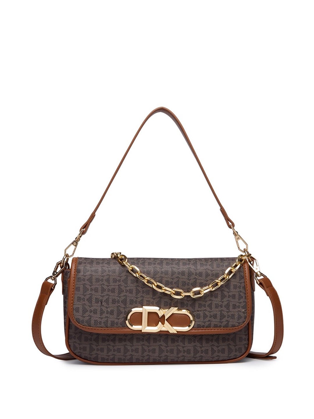 

Diana Korr Textured PU Structured Sling Bag, Brown