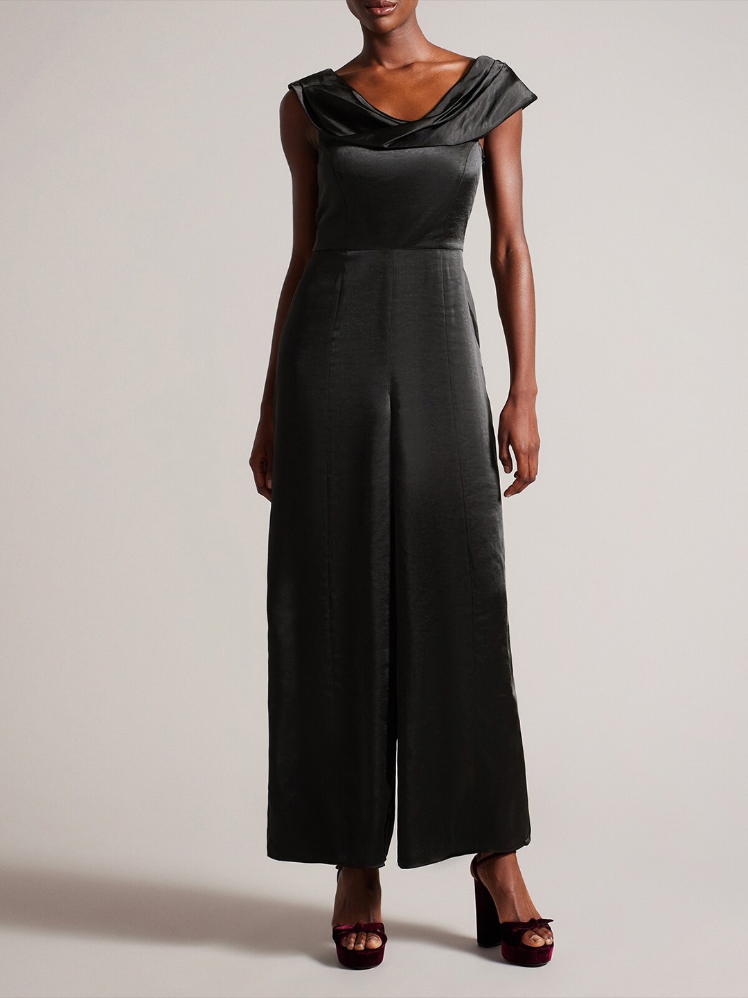 

Ted Baker Cowl Neck Basic Jumpsuit, Black