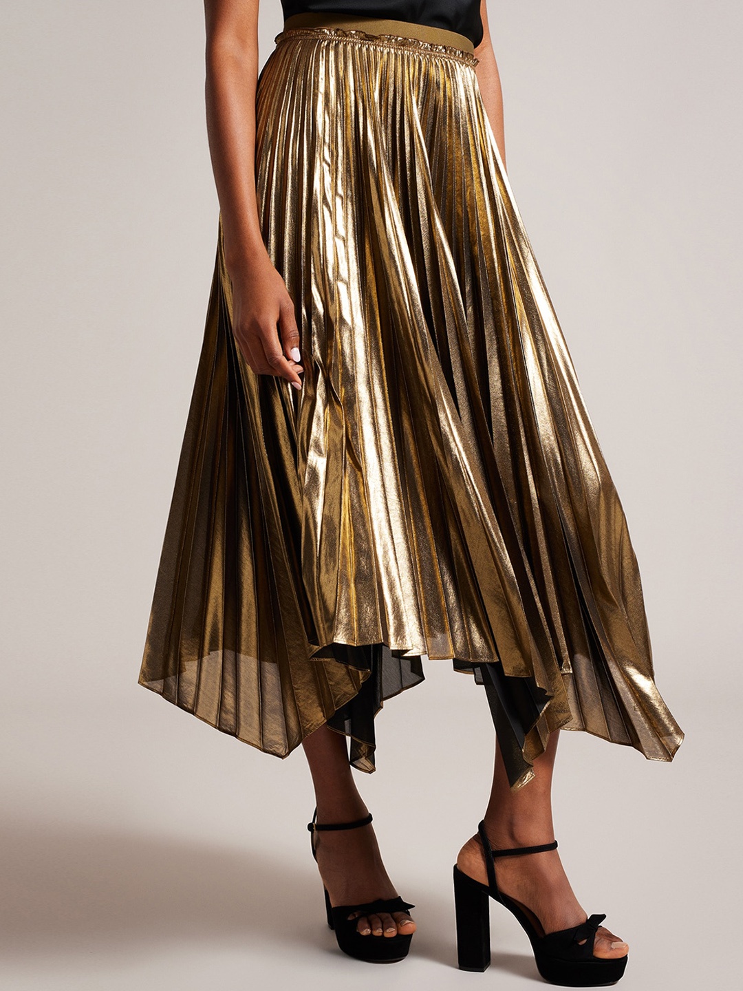 

Ted Baker A-Line Midi Skirts, Gold