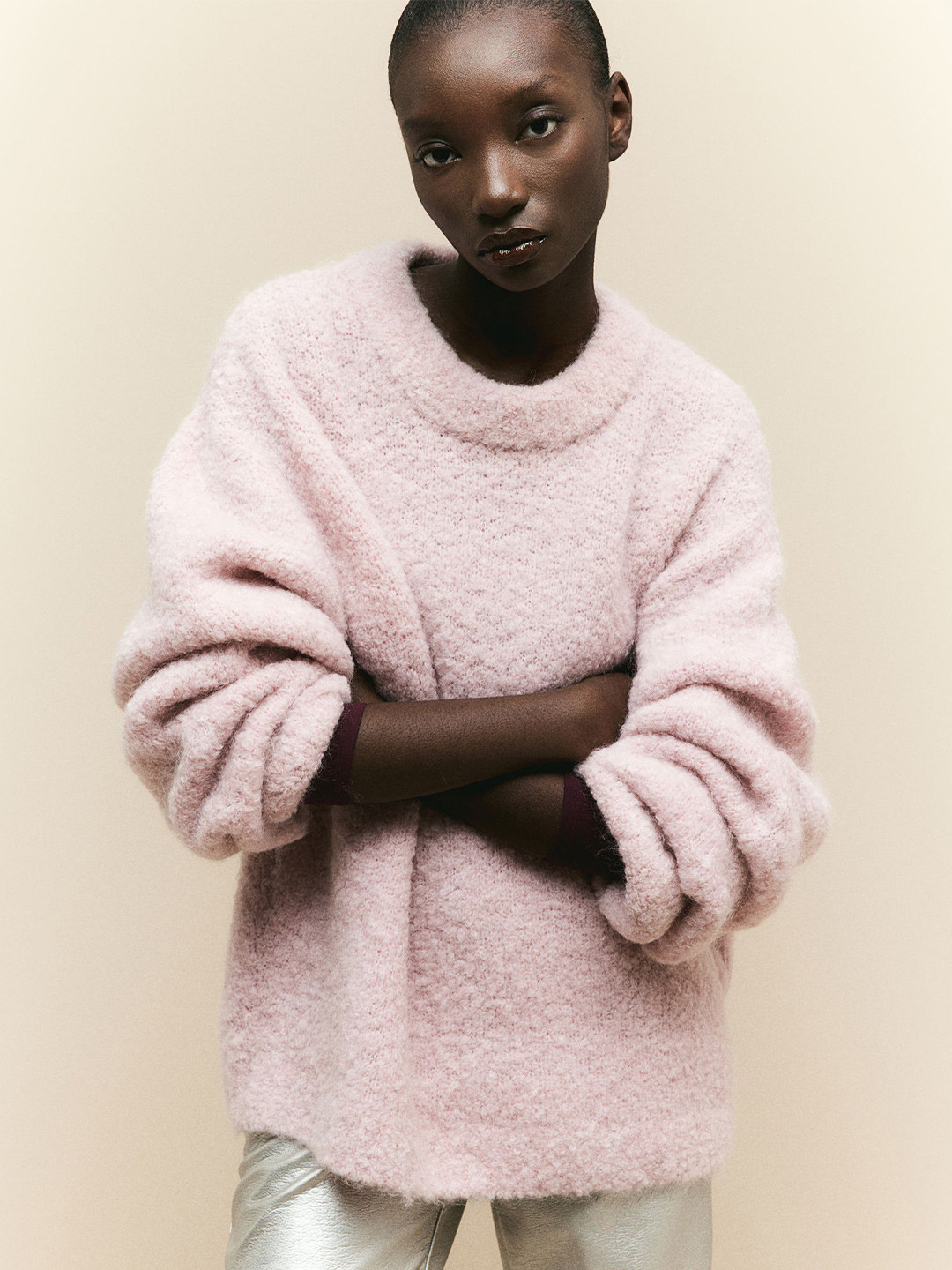 

H&M Oversized Jumper, Pink