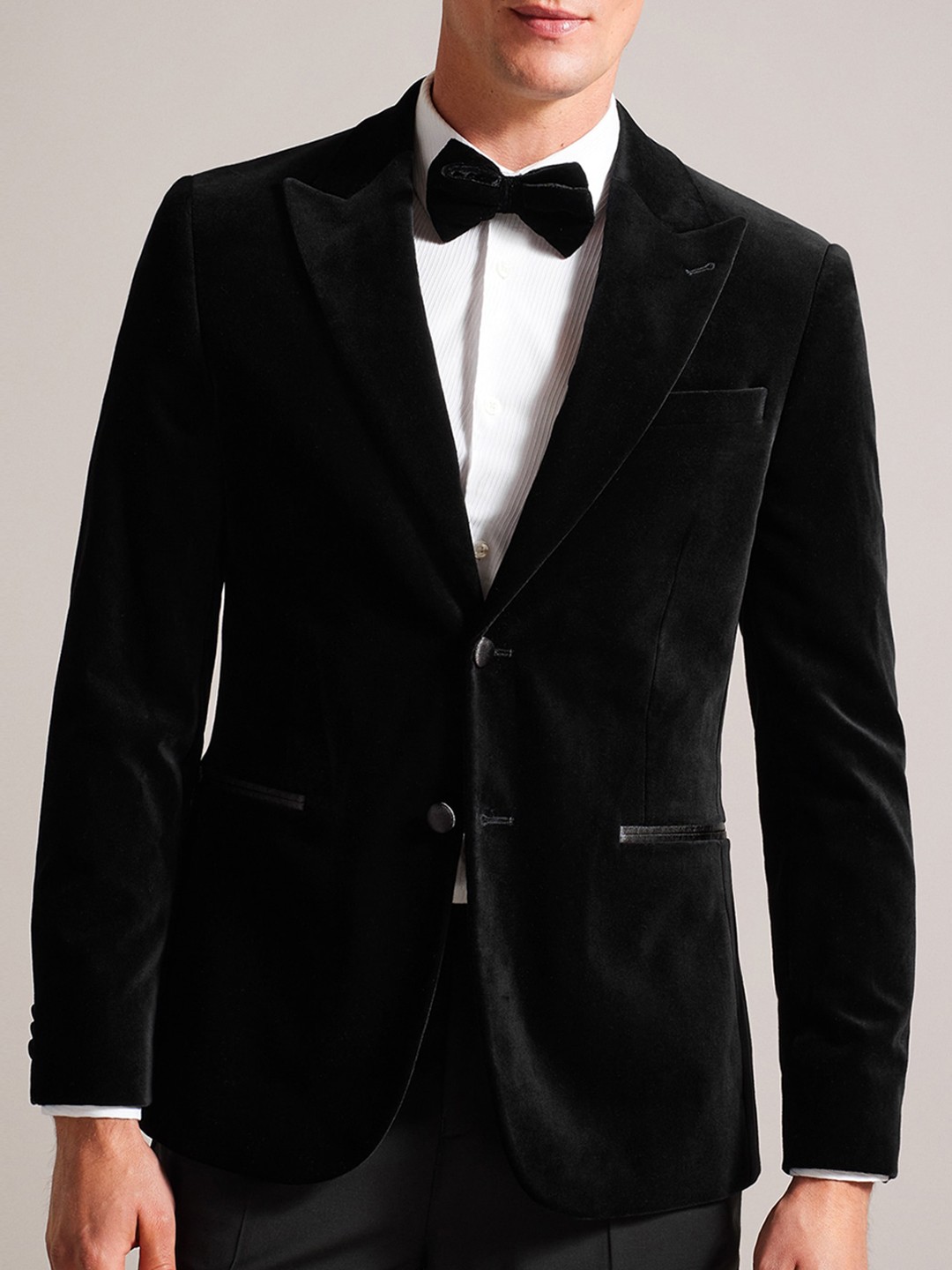 

Ted Baker Pure Cotton Slim-Fit Single-Breasted Blazer, Black