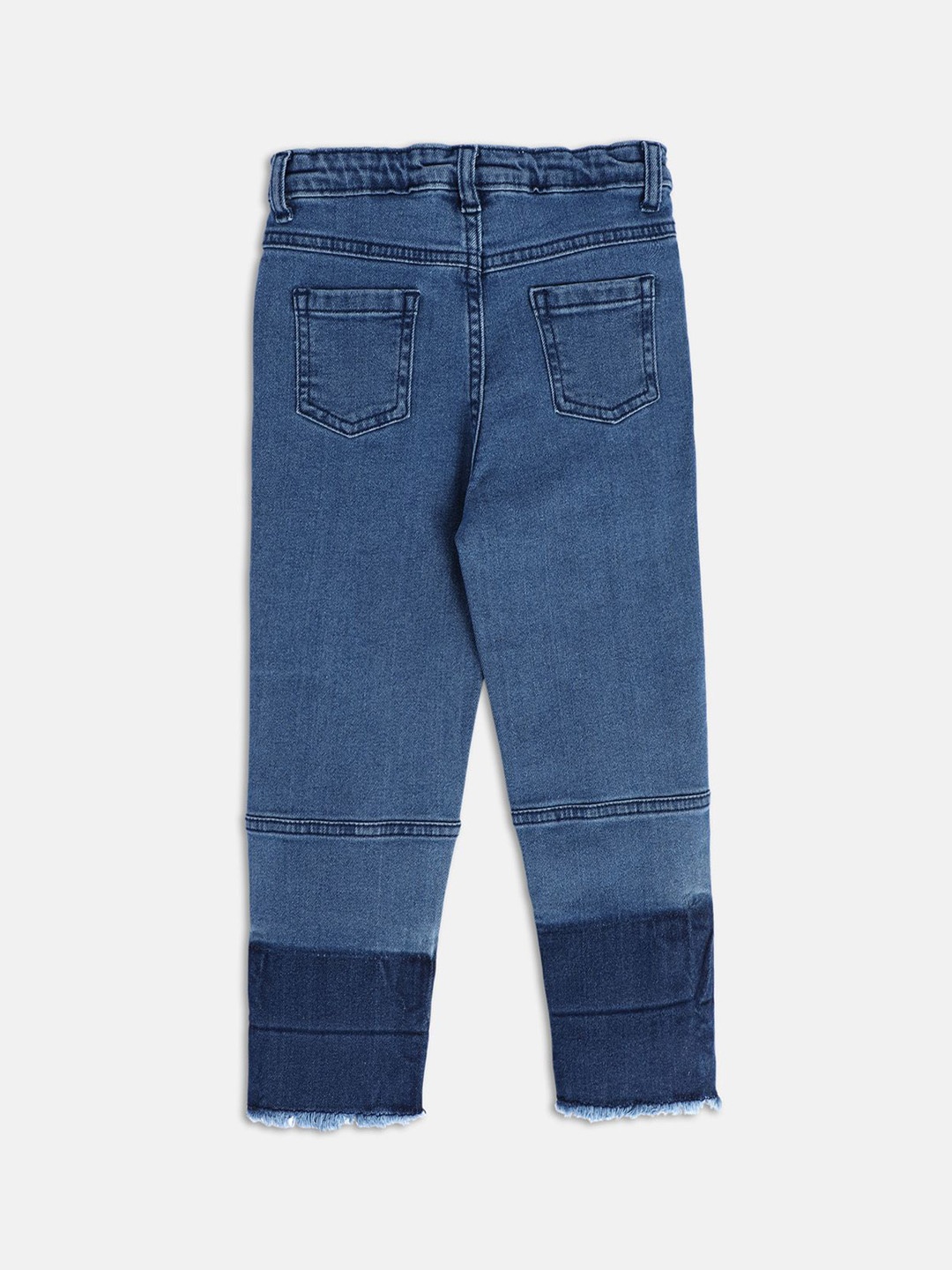 

MINI KLUB Girls Clean Look No Fade Stretchable Cropped Jeans, Blue