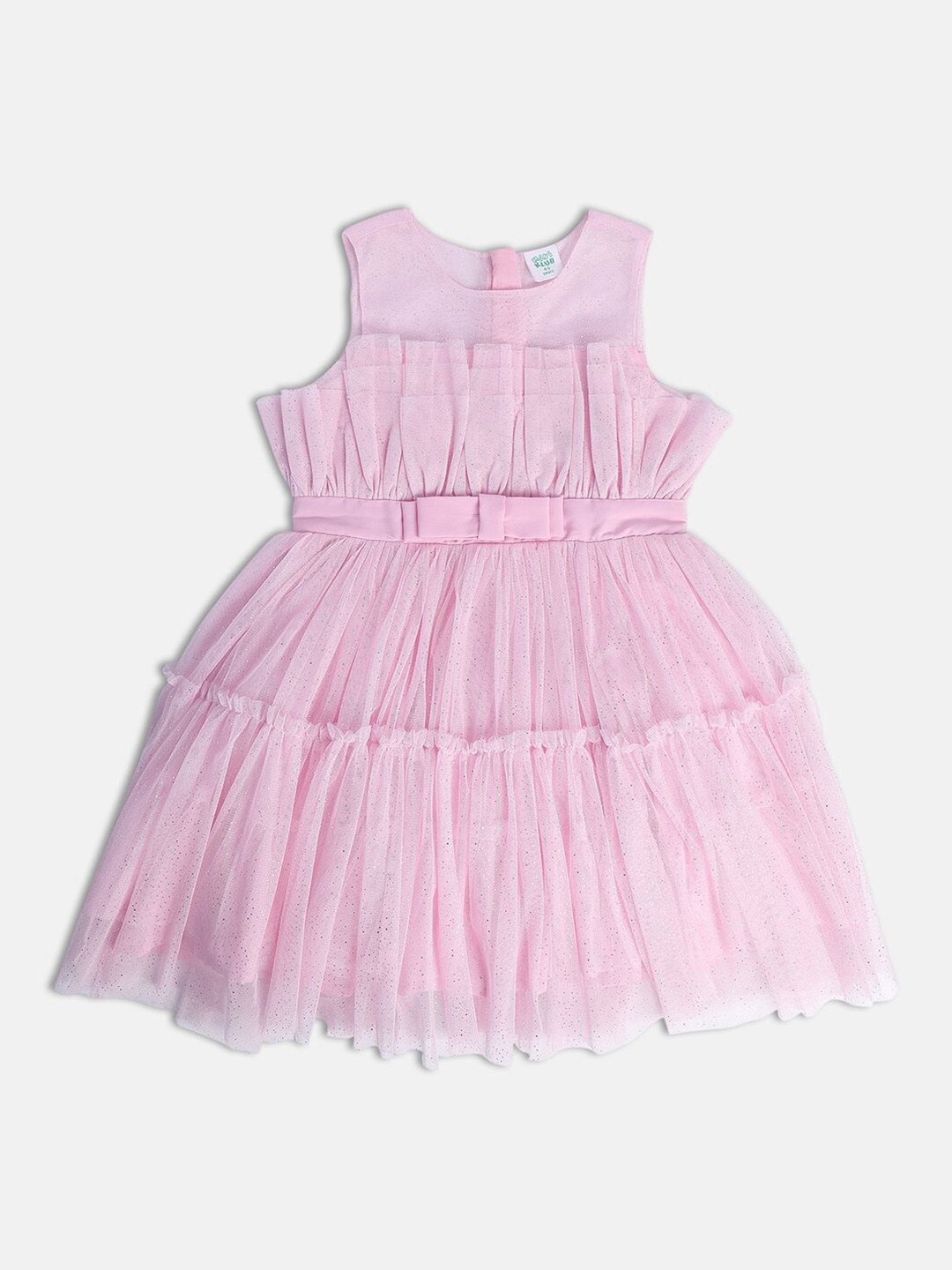 

MINI KLUB Girls Embellished Sleeveless Fit & Flare Dress, Pink