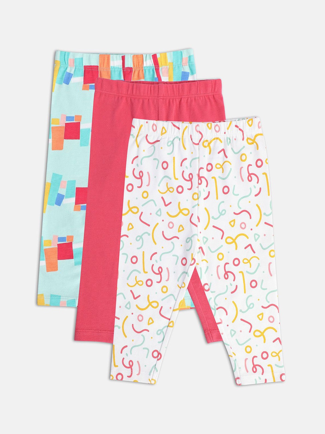 MINI KLUB Infant Girls Pack Of 3 Ankle-Length Leggings, Green