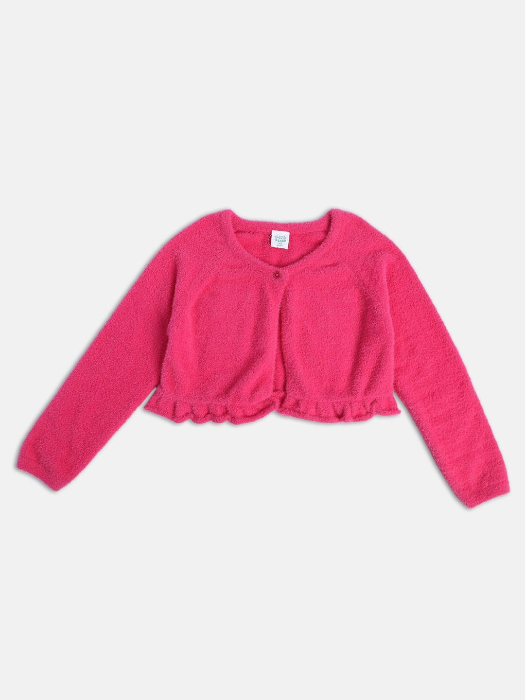 MINI KLUB Girls Open Front Shrug, Pink