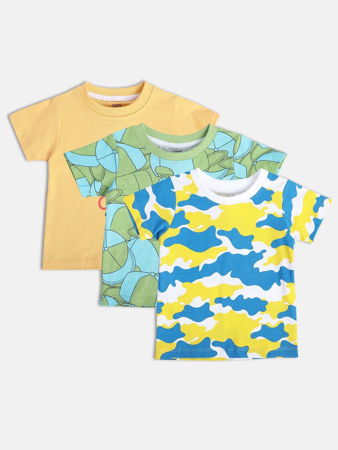 

MINI KLUB Boys Pack Of 3 Printed Cotton T-shirt, White