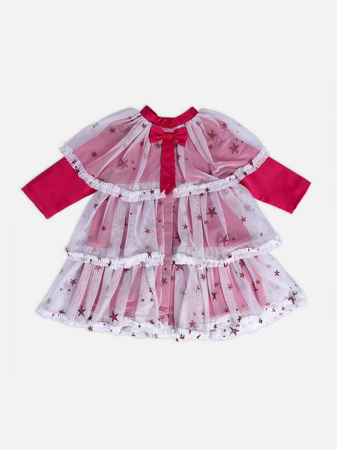 

MINI KLUB Girls Embellished Fit & Flare Dress, Pink