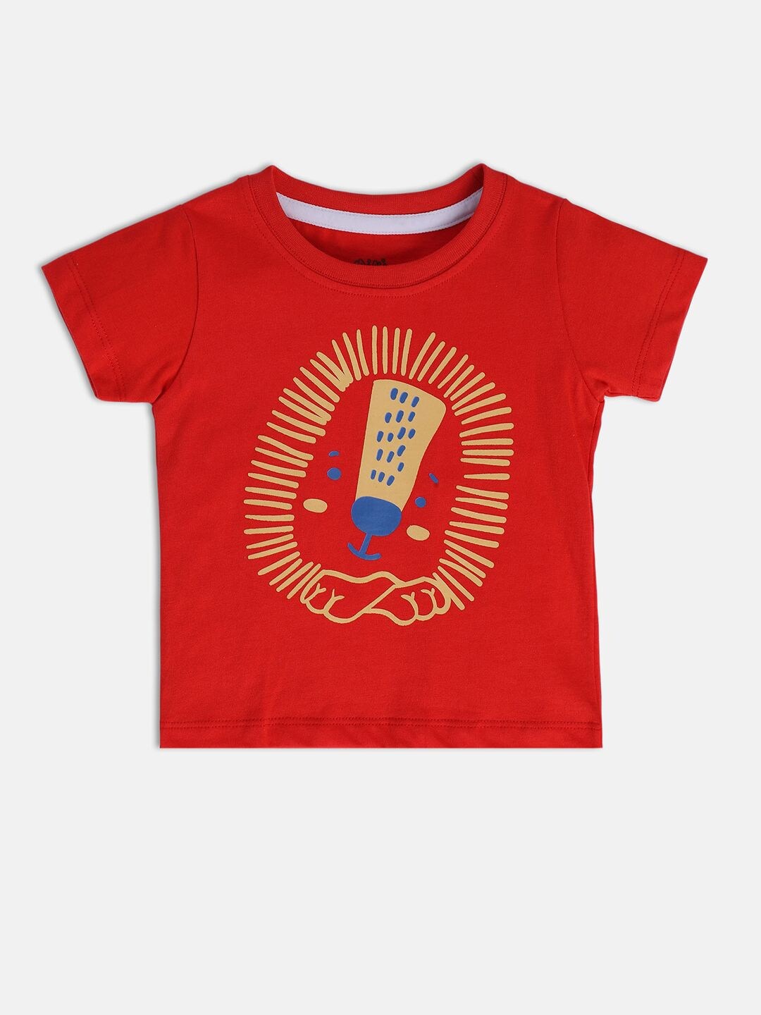 

MINI KLUB Boys Graphic Printed Cotton T-shirt, Red