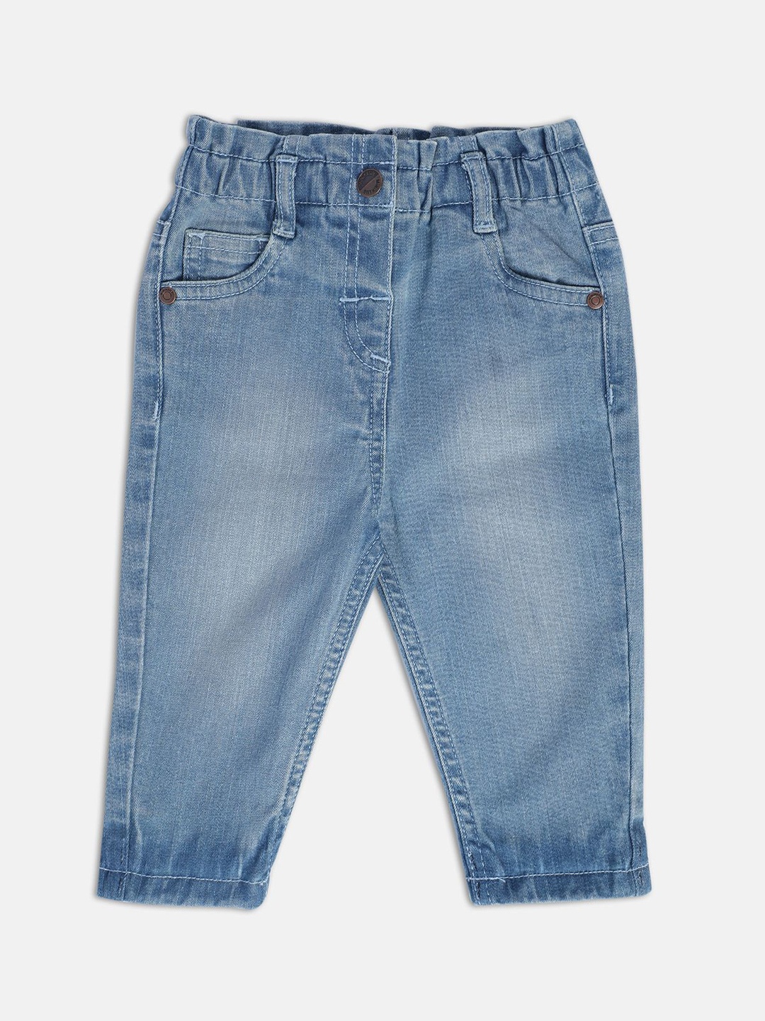 

MINI KLUB Girls Clean Look Light Fade Stretchable Jeans, Blue