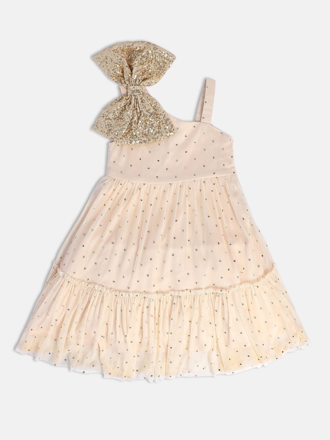 

MINI KLUB Embellished Fit & Flare Dress, Beige