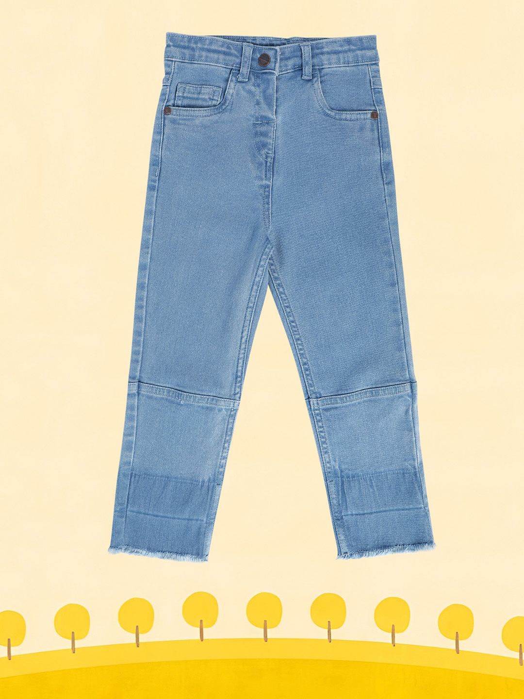 MINI KLUB Girls Clean Look Stretchable Jeans, Blue